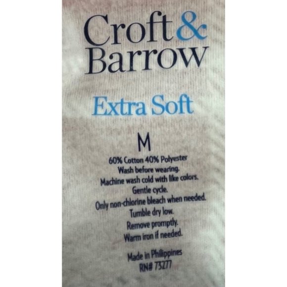 Croft & Barrow Women's Size Medium Red Striped Crew Neck Sweatshirt - Picture 5 of 5